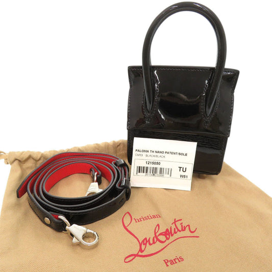 Christian Louboutin Shoulder Bag 1215050 Patent leather black Paloma Nano