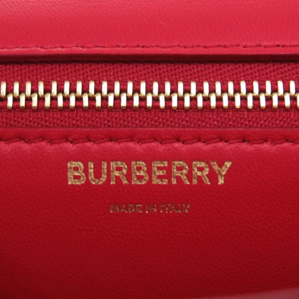 BURBERRY Shoulder Bag leather Red