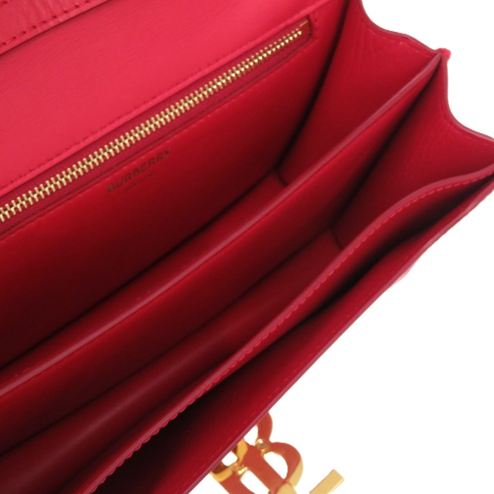 BURBERRY Shoulder Bag leather Red