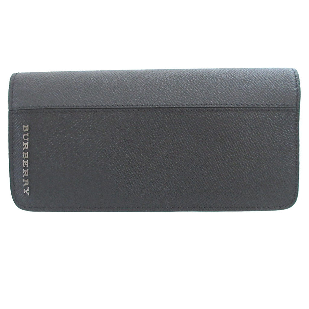BURBERRY Long Wallet Purse leather black