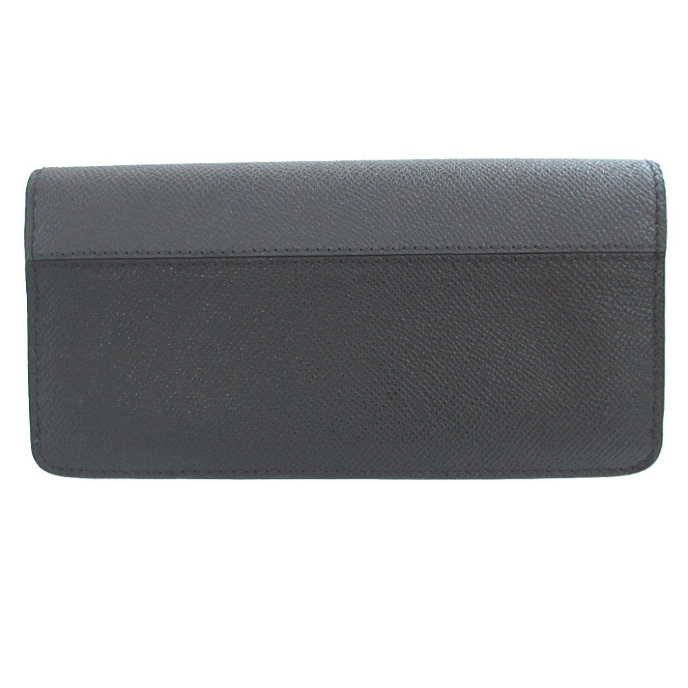 BURBERRY Long Wallet Purse leather black