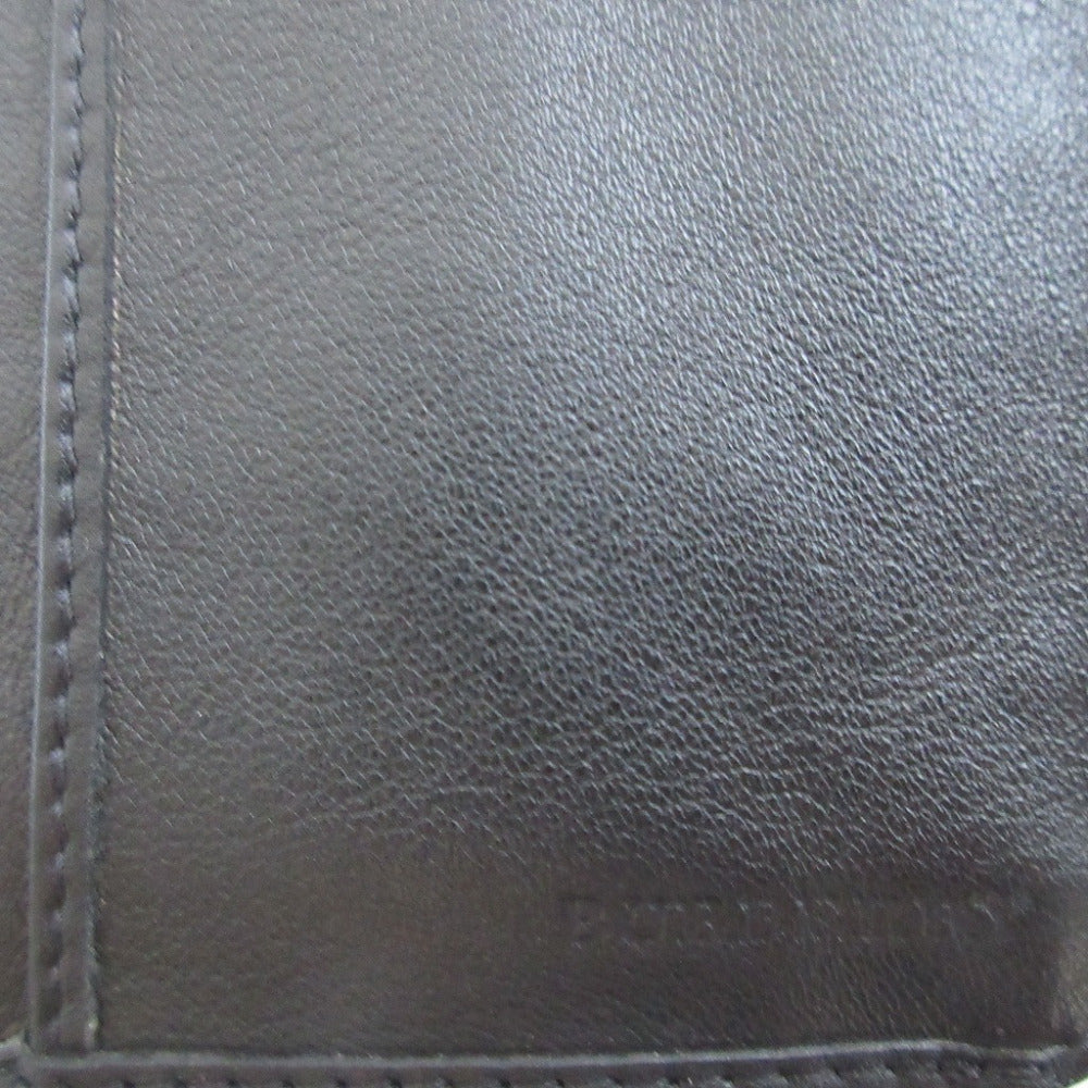 BURBERRY Long Wallet Purse leather black
