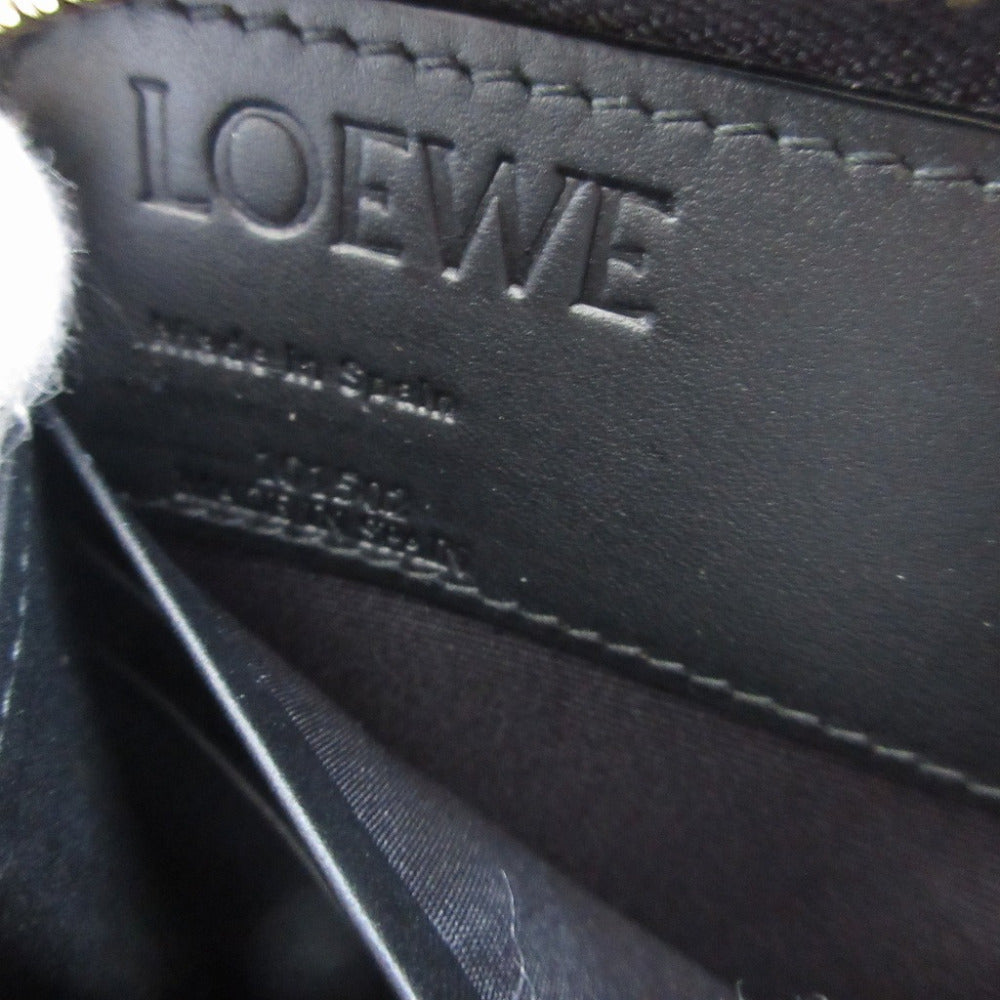 LOEWE Long Wallet Purse Canvas, Leather beige Amazonas