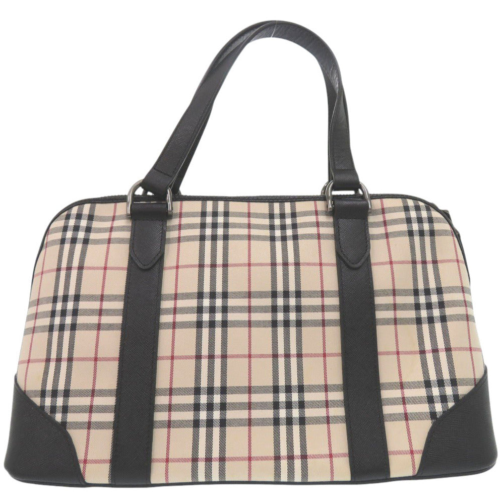 BURBERRY Handbag canvas Nova Check Mini Boston Duffel bag mens Used Authentic