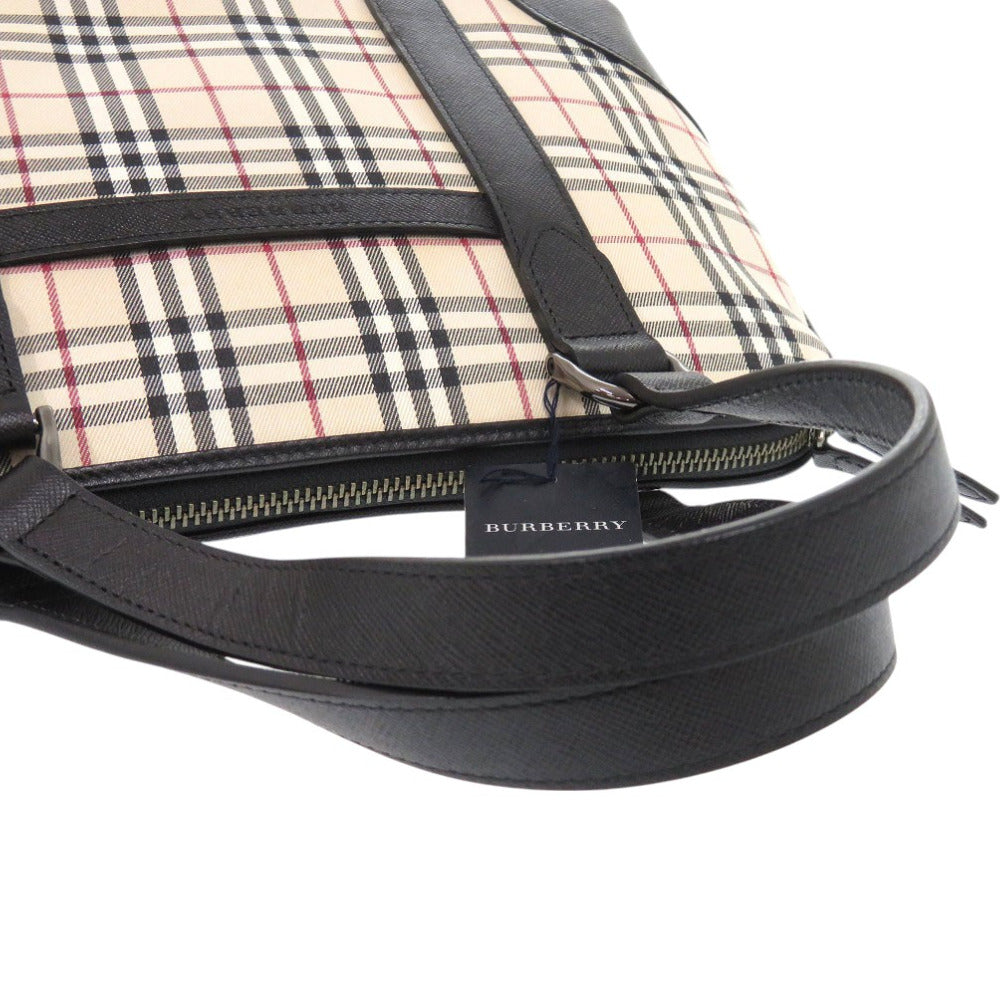 BURBERRY Handbag canvas Nova Check Mini Boston Duffel bag mens Used Authentic