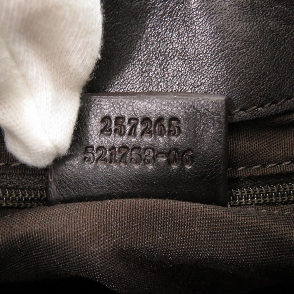 GUCCI Shoulder Bag 257265 leather black