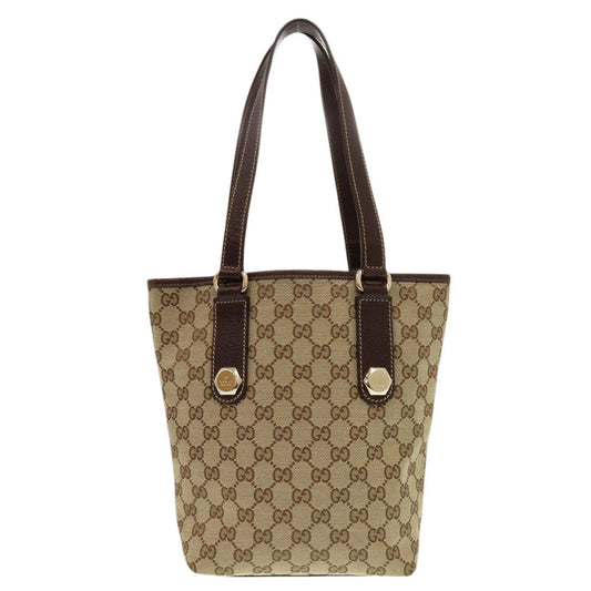 GUCCI Tote Bag 153361 GG canvas Brown Women Used Authentic