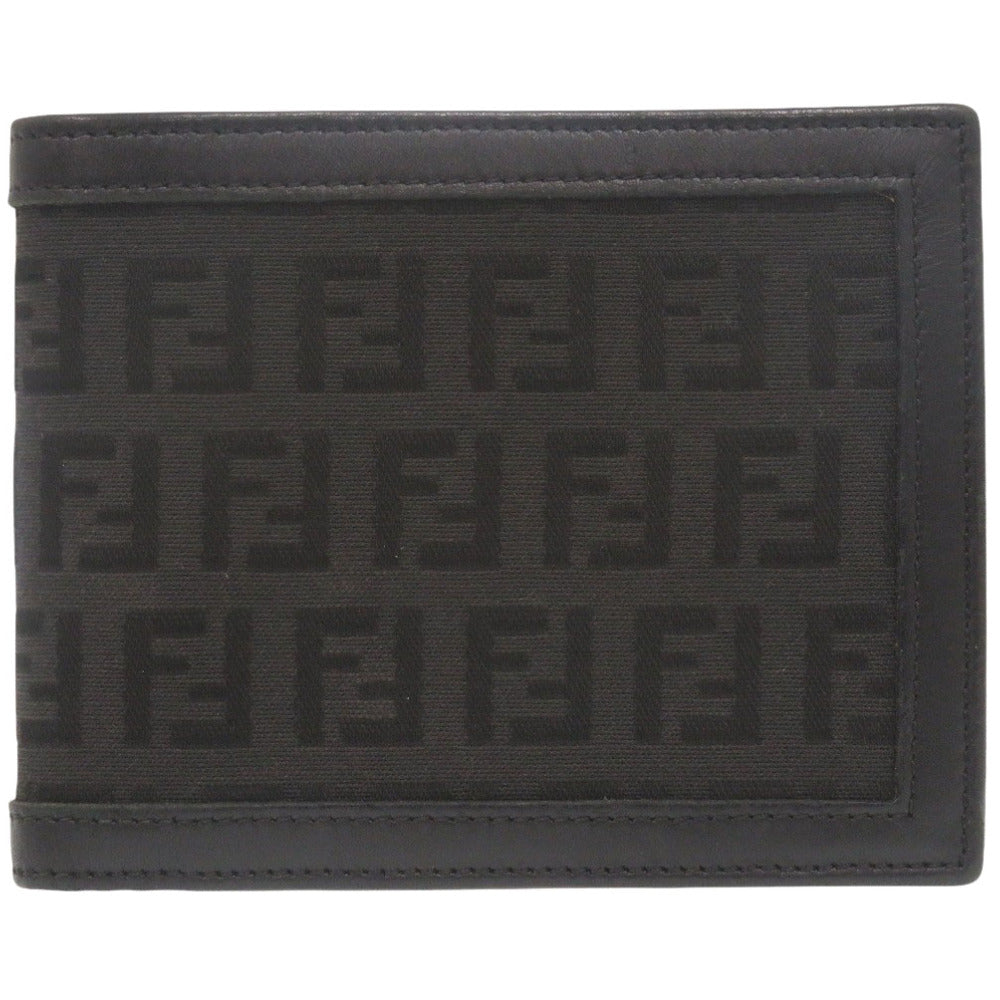 FENDI Bifold Wallet 7M0001 canvas black Zucca