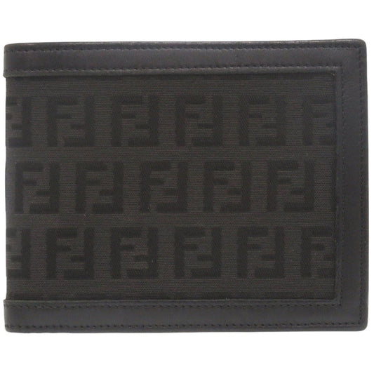 FENDI Bifold Wallet 7M0001 canvas black Zucca