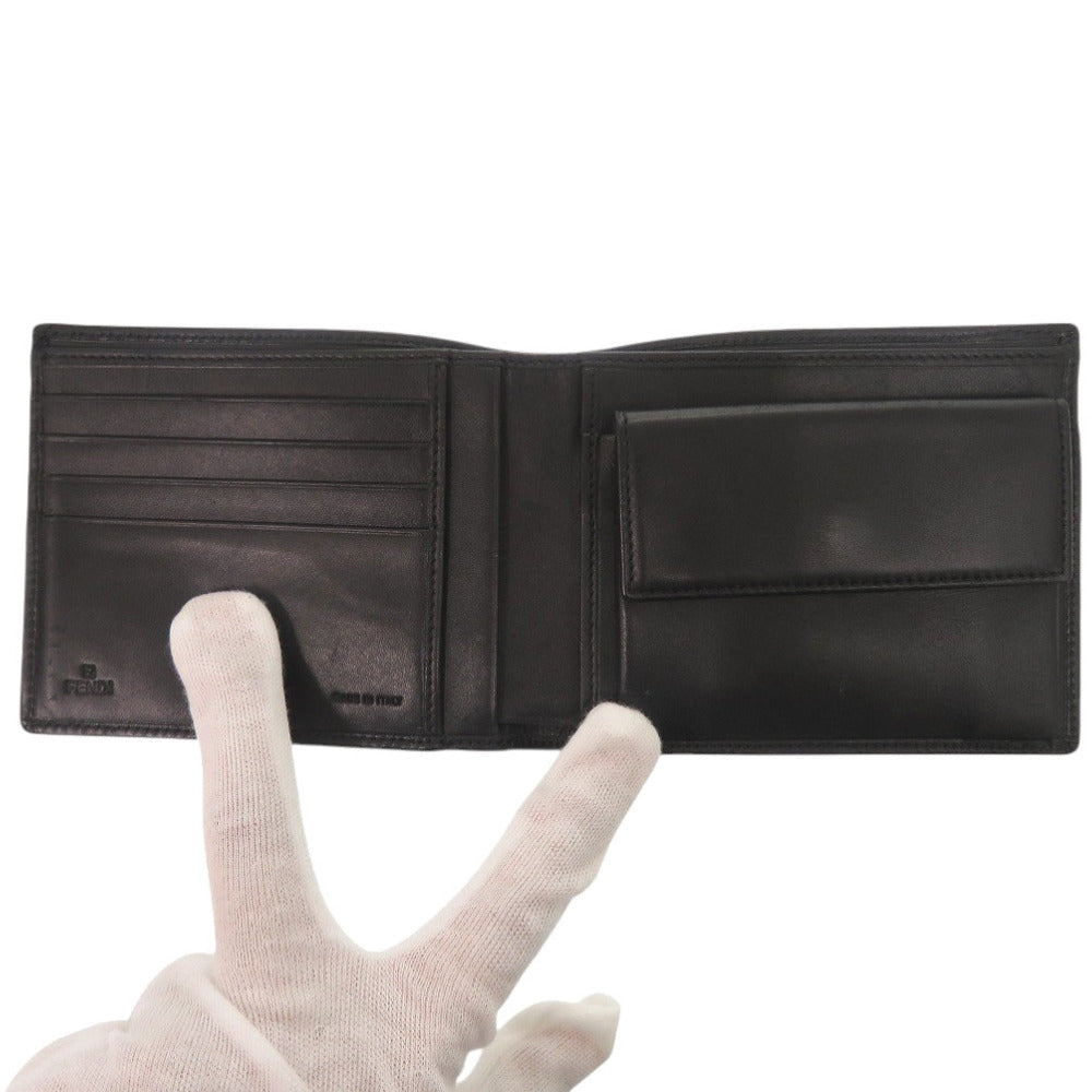 FENDI Bifold Wallet 7M0001 canvas black Zucca