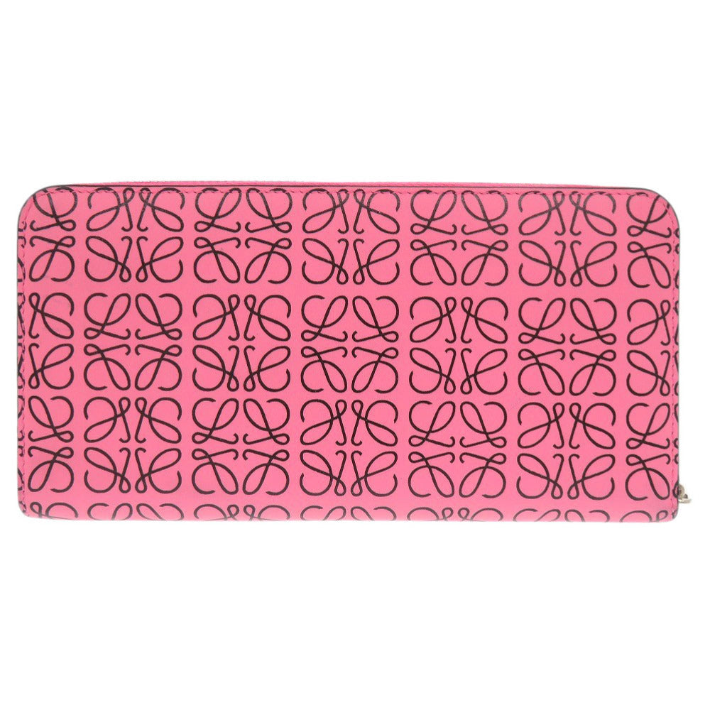 LOEWE Long Wallet Purse 261850 leather pink anagram