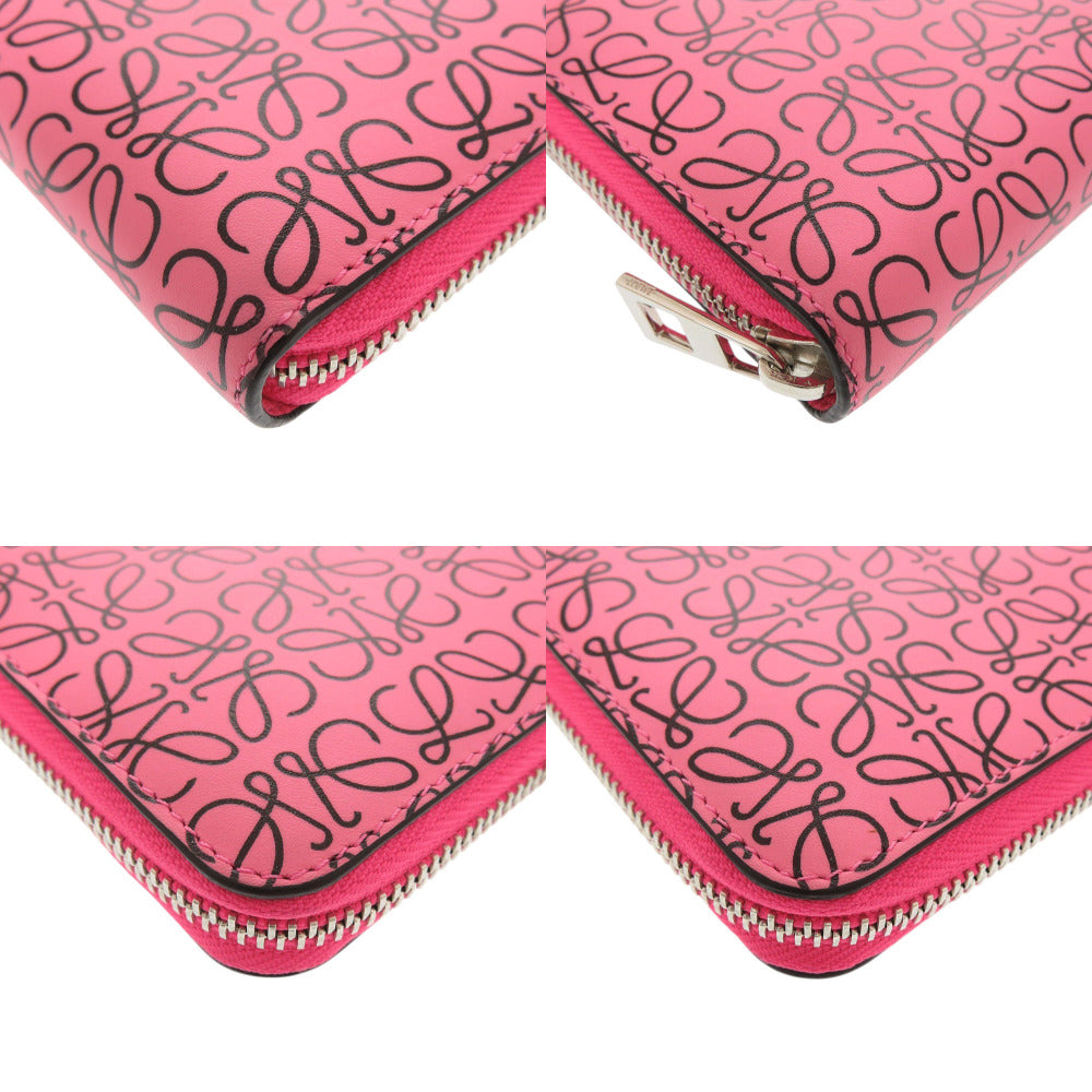 LOEWE Long Wallet Purse 261850 leather pink anagram