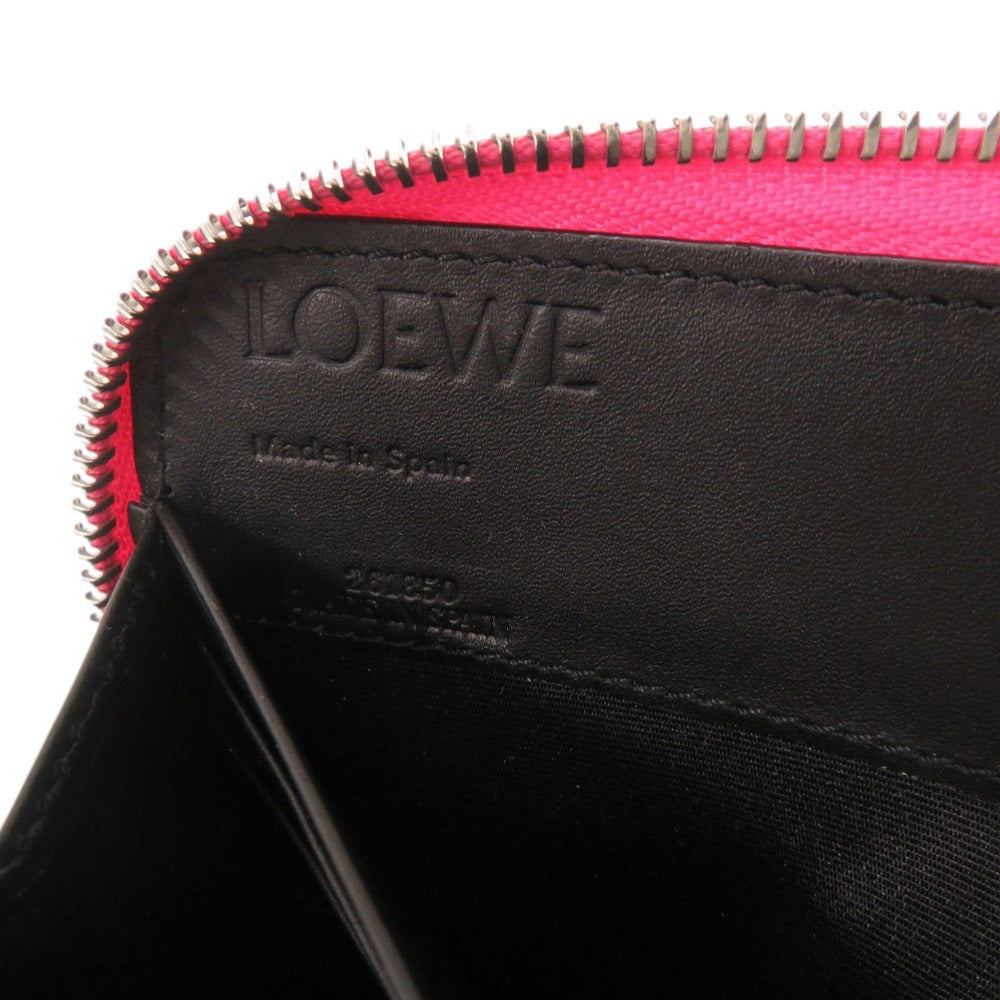 LOEWE Long Wallet Purse 261850 leather pink anagram