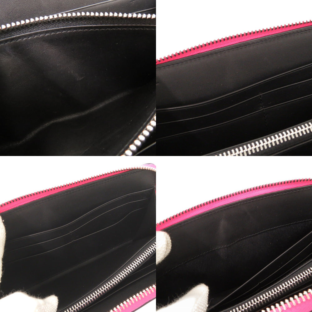 LOEWE Long Wallet Purse 261850 leather pink anagram