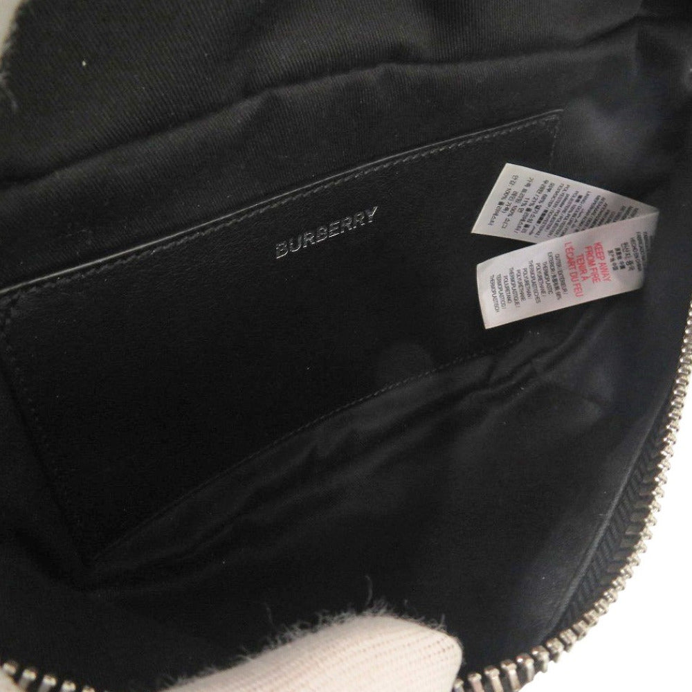 BURBERRY Waist bag 8014237 leather black London check Sling bag