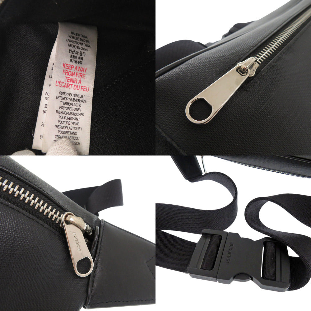 BURBERRY Waist bag 8014237 leather black London check Sling bag