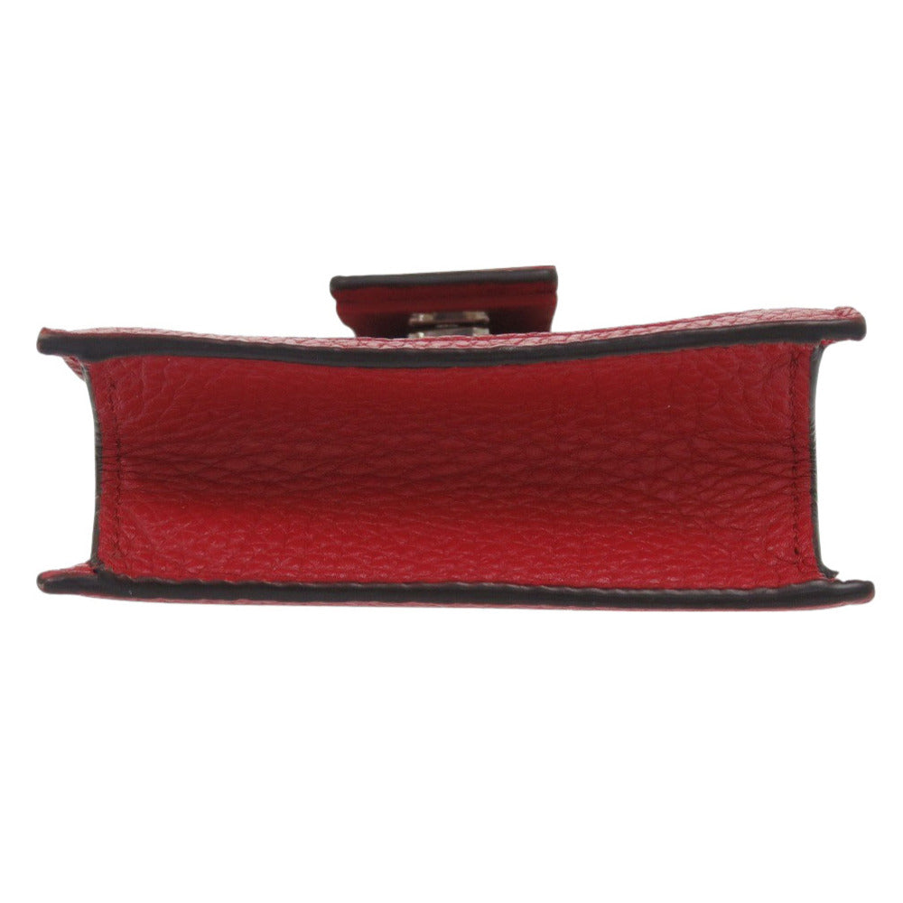 FENDI Shoulder Bag 7AR944 leather Red