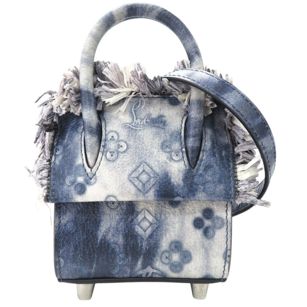 Christian Louboutin Shoulder Bag leather Navy Paloma Nano