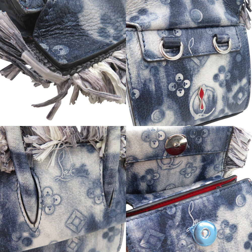 Christian Louboutin Shoulder Bag leather Navy Paloma Nano