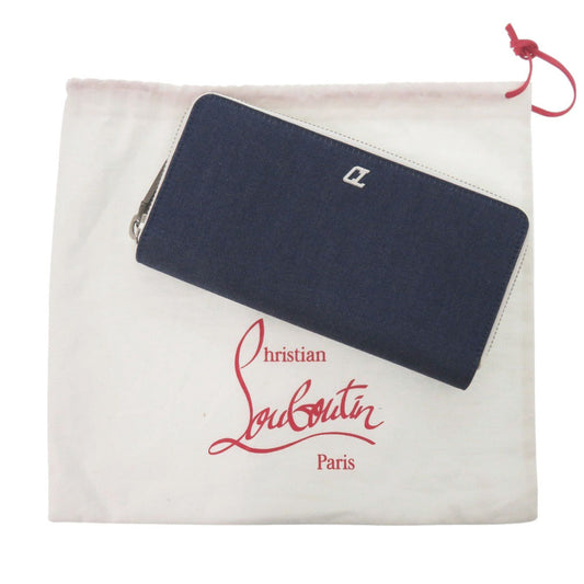 Christian Louboutin Long Wallet Purse 1235496 denim blue
