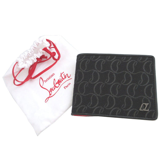Christian Louboutin Bifold Wallet 1245223 canvas black