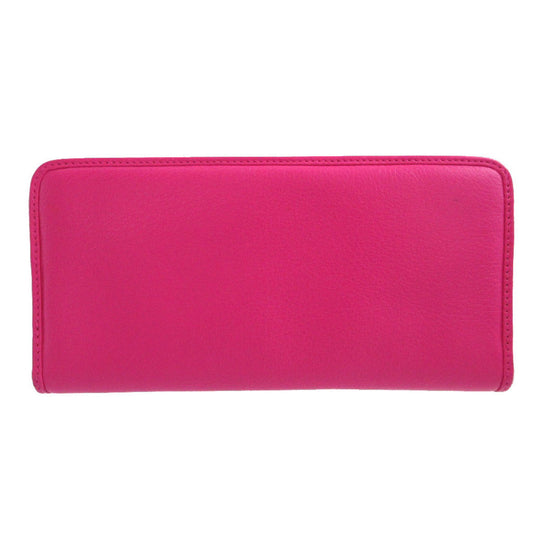 LOEWE Long Wallet Purse leather pink Heritage