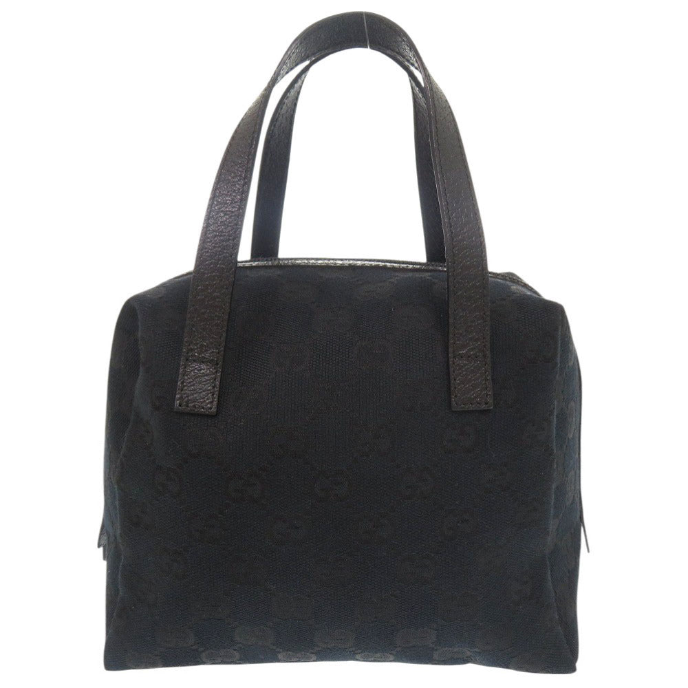GUCCI Handbag 124542 GG canvas, leather black Women Used Authentic