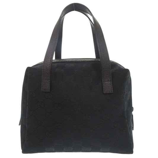 GUCCI Handbag 124542 GG canvas, leather black Women Used Authentic