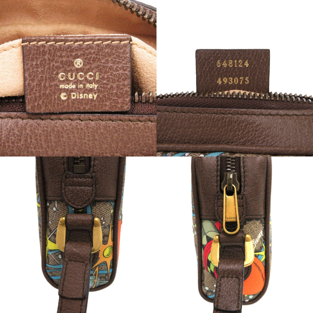 GUCCI Shoulder Bag 648124 GG Supreme, PVC Brown x Disney Donald