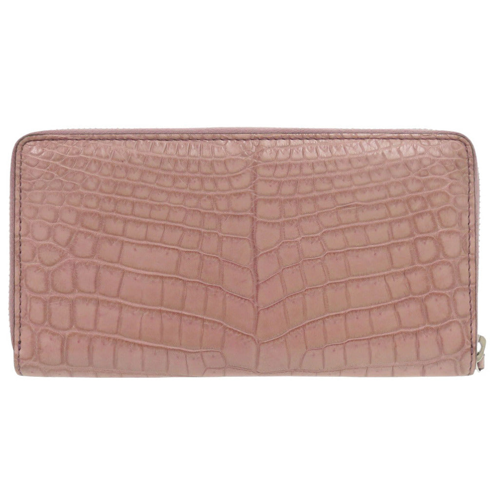 GUCCI Long Wallet Purse 374850 Matt Croco purple