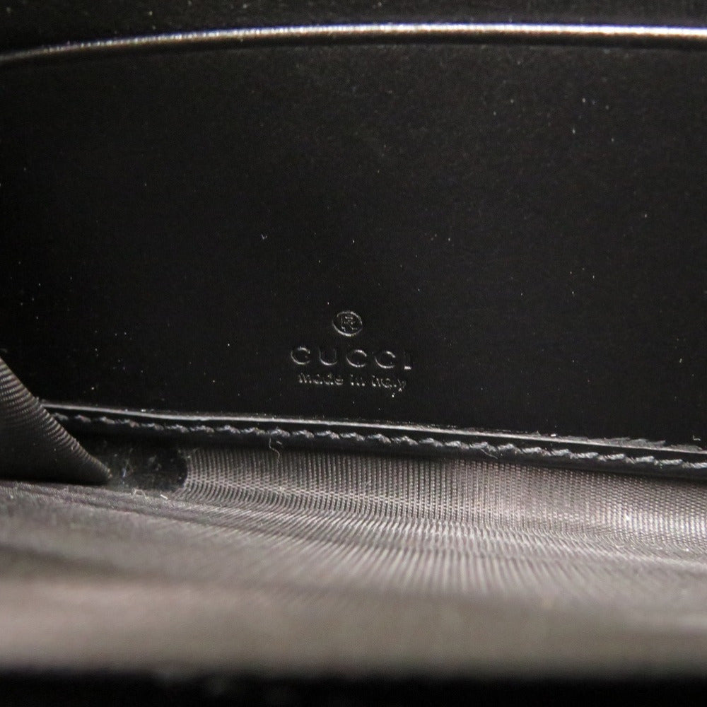 GUCCI Long Wallet Purse 625558 leather black Zip Around Women Used Authentic