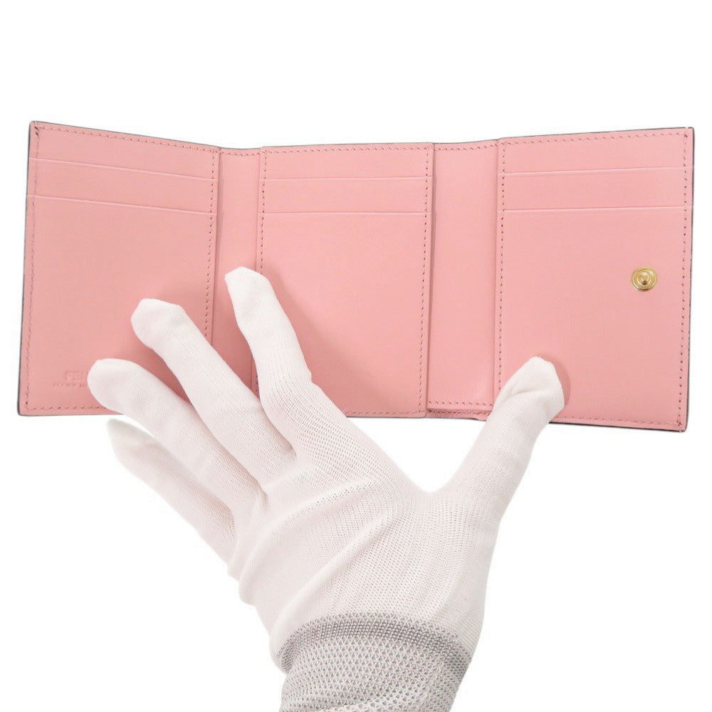 FENDI Tri-fold wallet 8M0480ATXVF1QIT Cotton, Polyurethane Brown New Year Collection FF Fabric