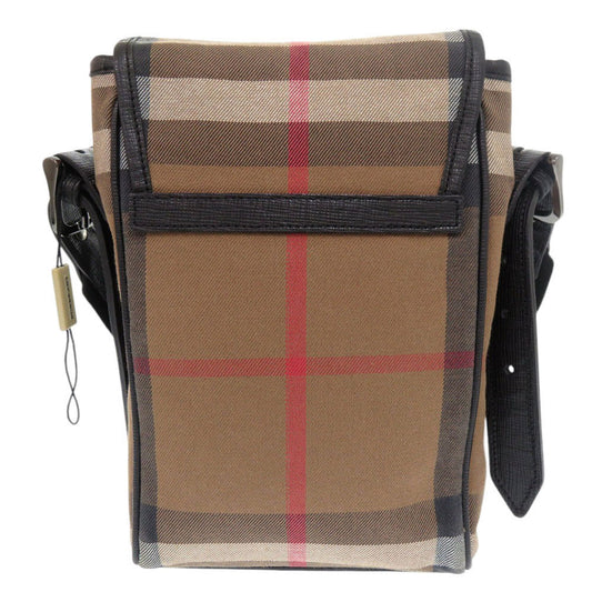 BURBERRY Shoulder Bag Canvas, Leather Brown Mega check mens Used Authentic