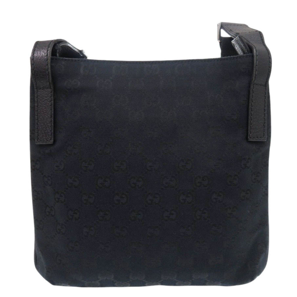 GUCCI Shoulder Bag 122793 GG canvas, leather black