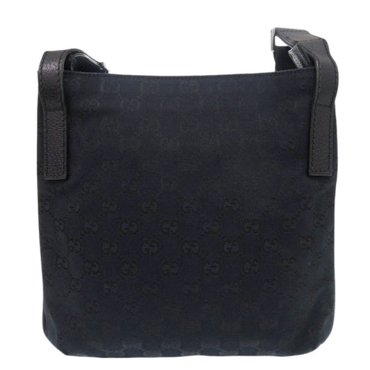 GUCCI Shoulder Bag 122793 GG canvas, leather black