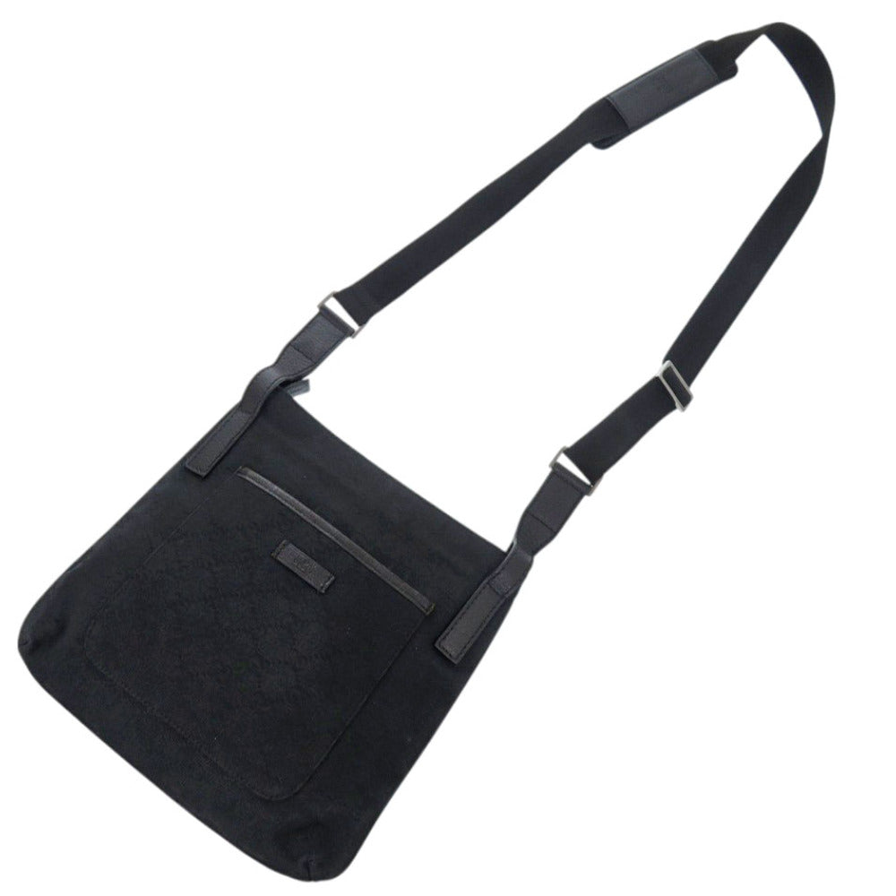 GUCCI Shoulder Bag 122793 GG canvas, leather black