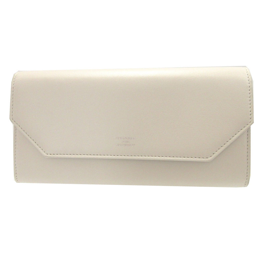 BALENCIAGA Long Wallet Purse 736732 leather white ENVELOPE
