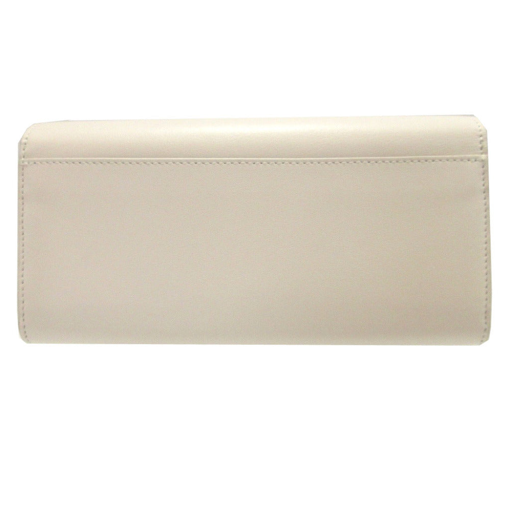 BALENCIAGA Long Wallet Purse 736732 leather white ENVELOPE