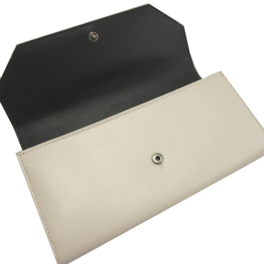 BALENCIAGA Long Wallet Purse 736732 leather white ENVELOPE