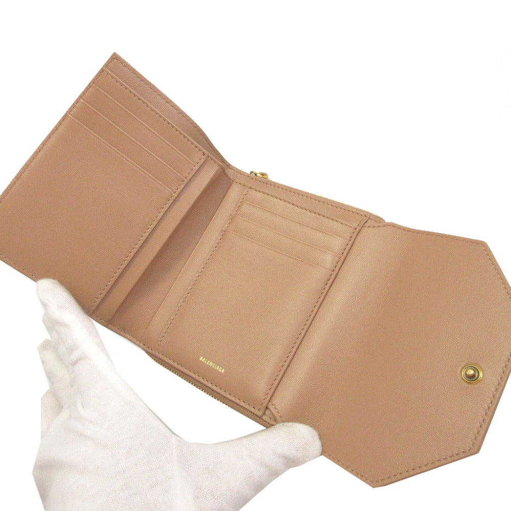BALENCIAGA Bifold Wallet 753762 leather beige ENVELOPE