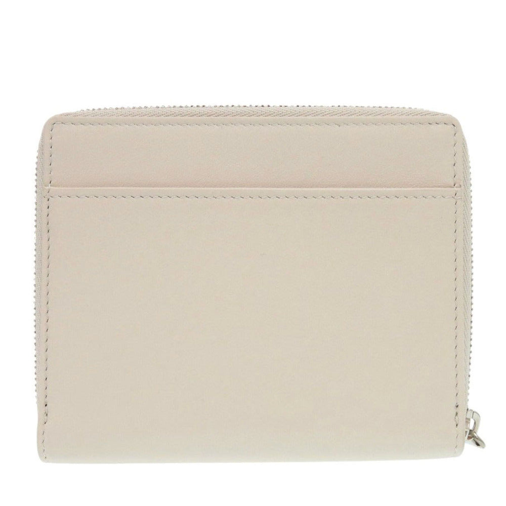 BALENCIAGA Tri-fold wallet 753762 9960 0 52754S leather off white Envelope Compact Wallet Women Used Authentic