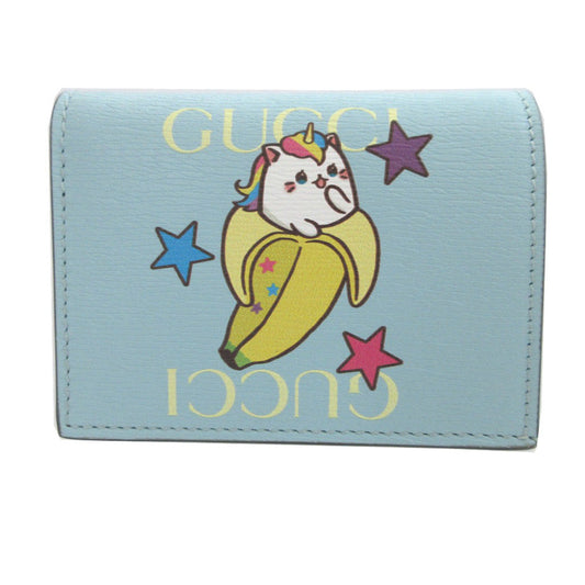 GUCCI Bifold Wallet 701009 leather blue Bananya