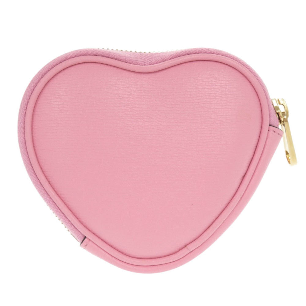 GUCCI Coin case 701062 leather pink x Bananya Heart Shape