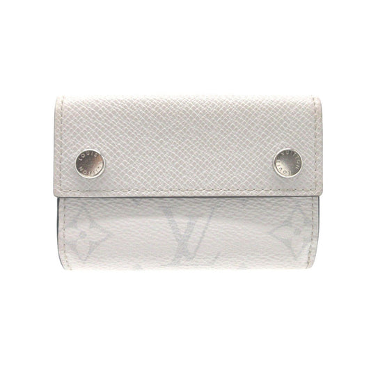 LOUIS VUITTON Tri-fold wallet M67621 Taiga white Taigalama Discovery Compact Wallet IC Chip