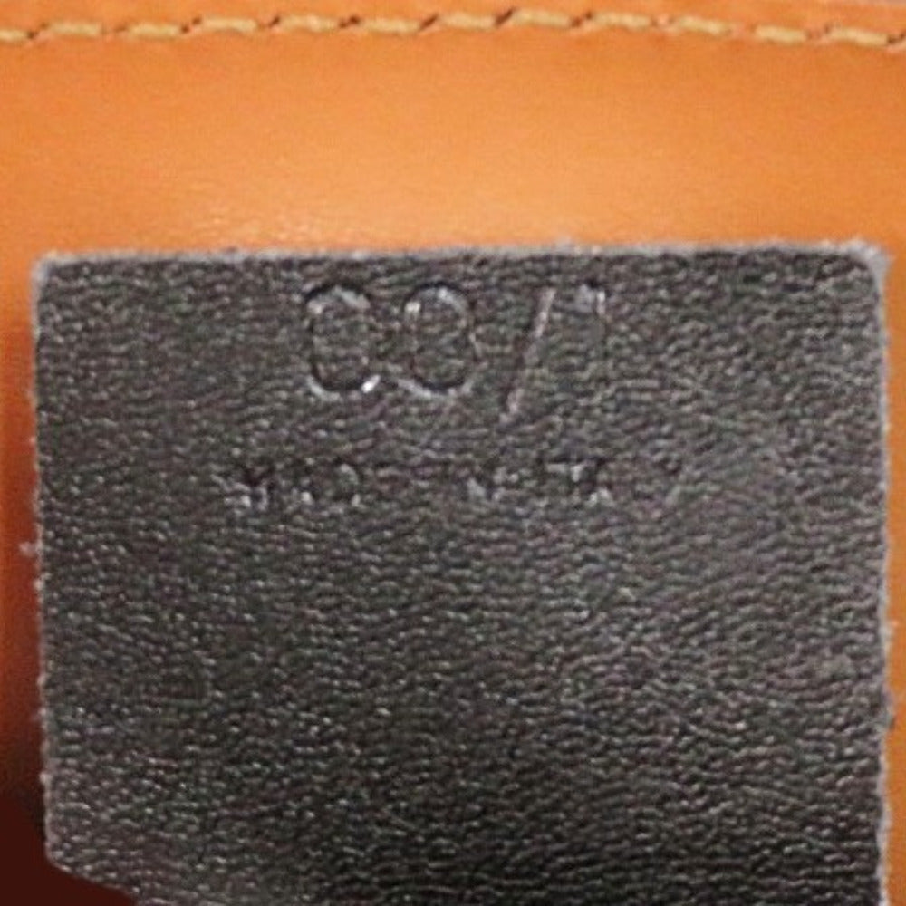 CELINE Shoulder Bag Leather, Embossed Leather Camel