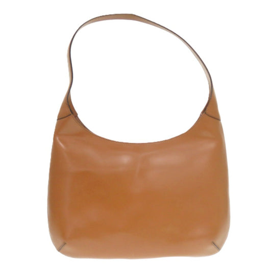 CELINE Shoulder Bag Leather, Embossed Leather Camel