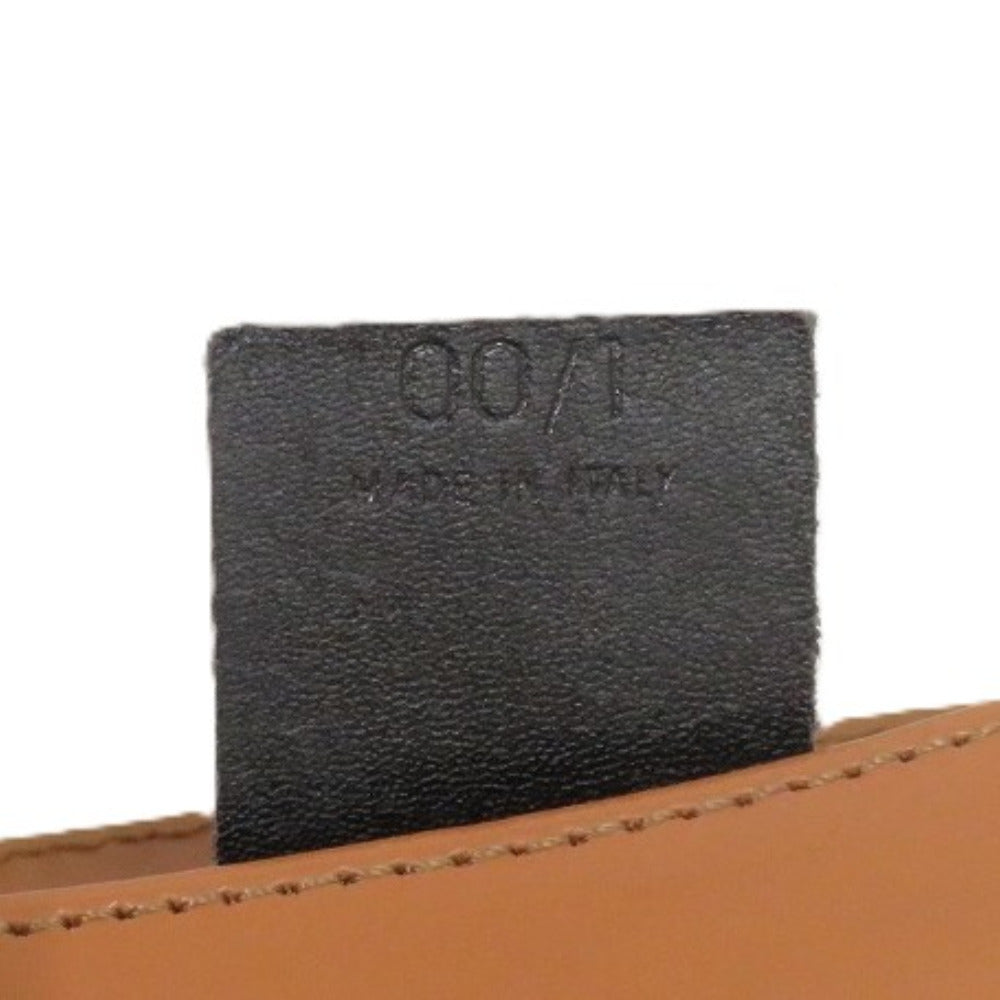 CELINE Shoulder Bag Leather, Embossed Leather Camel