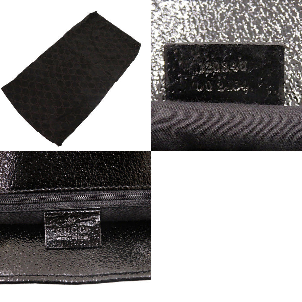 GUCCI Tote Bag 120840 GG canvas, leather black GG canvas