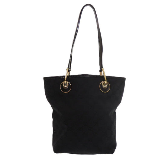 GUCCI Tote Bag 120840 GG canvas, leather black GG canvas