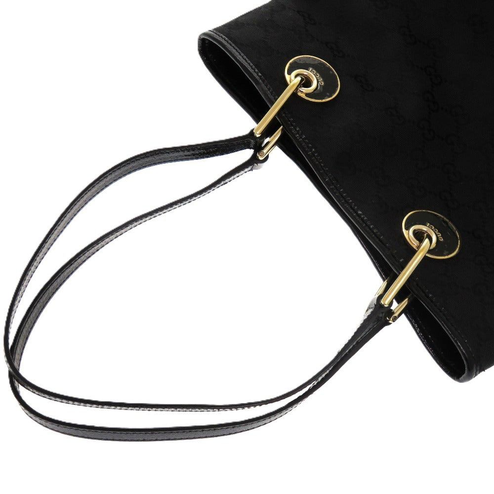 GUCCI Tote Bag 120840 GG canvas, leather black GG canvas